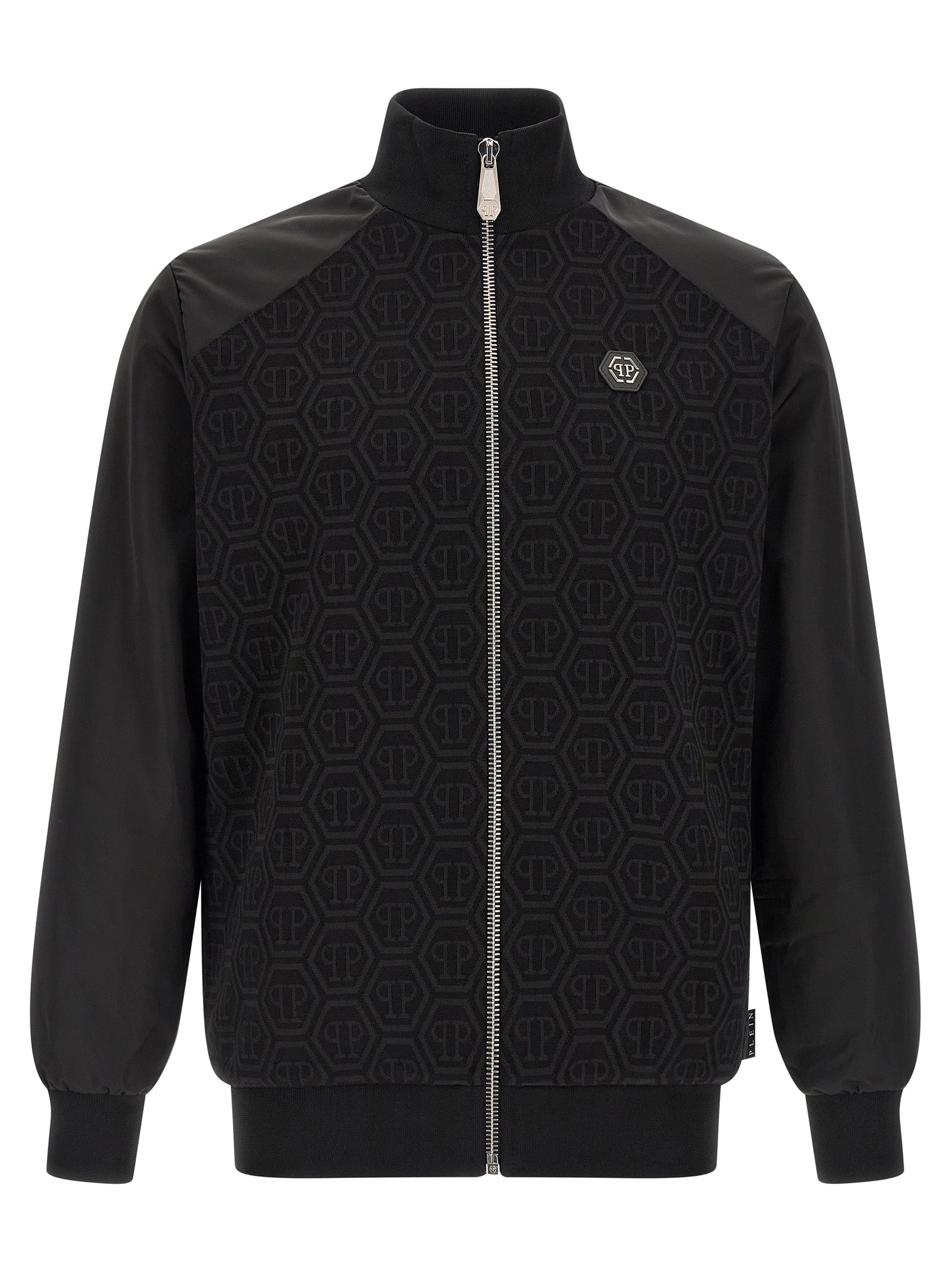 Schwarzer Baumwoll-Sweatshirt