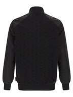 Schwarzer Baumwoll-Sweatshirt