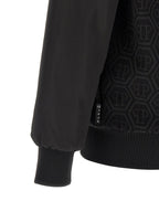 Schwarzer Baumwoll-Sweatshirt