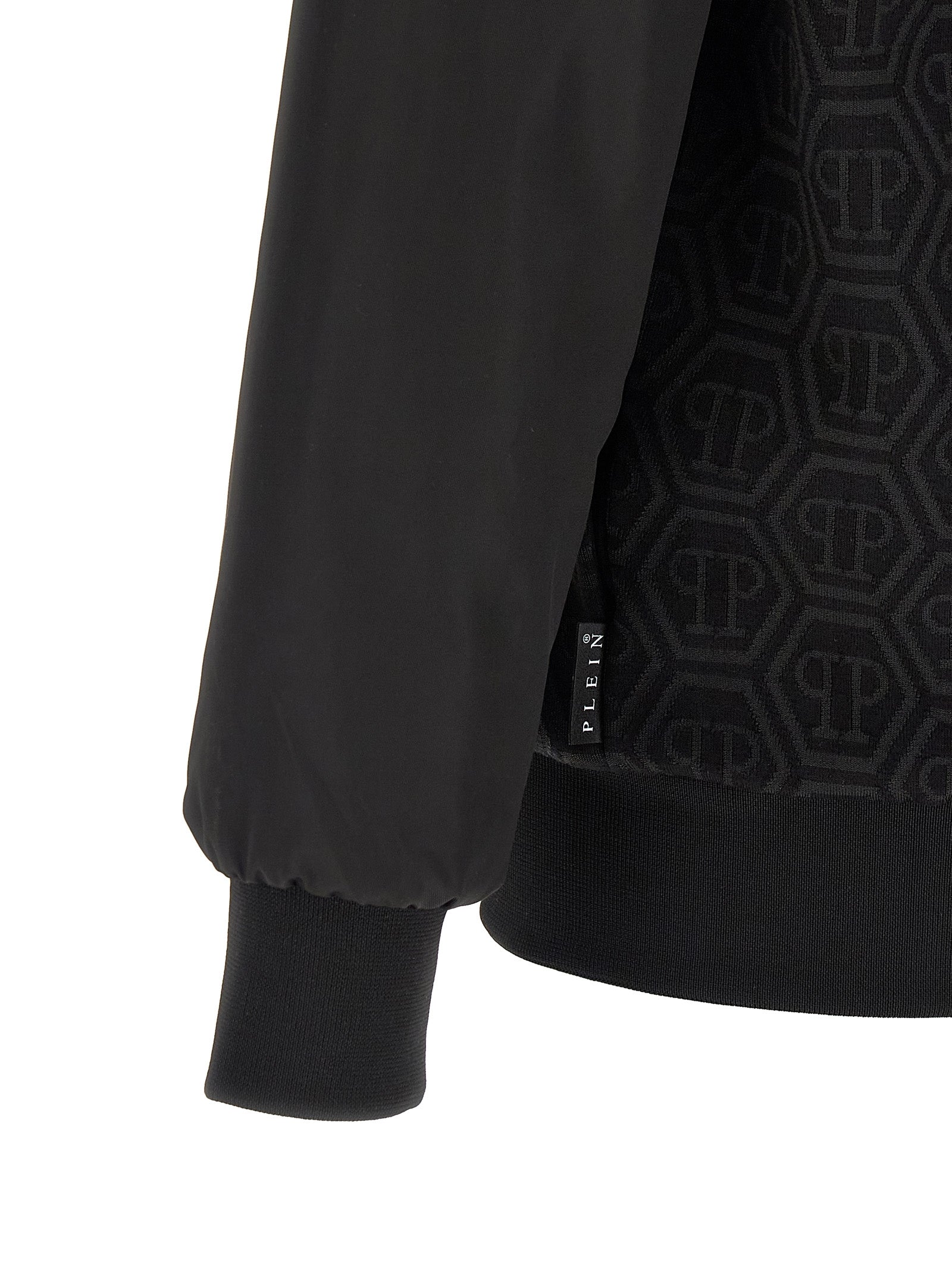 Schwarzer Baumwoll-Sweatshirt