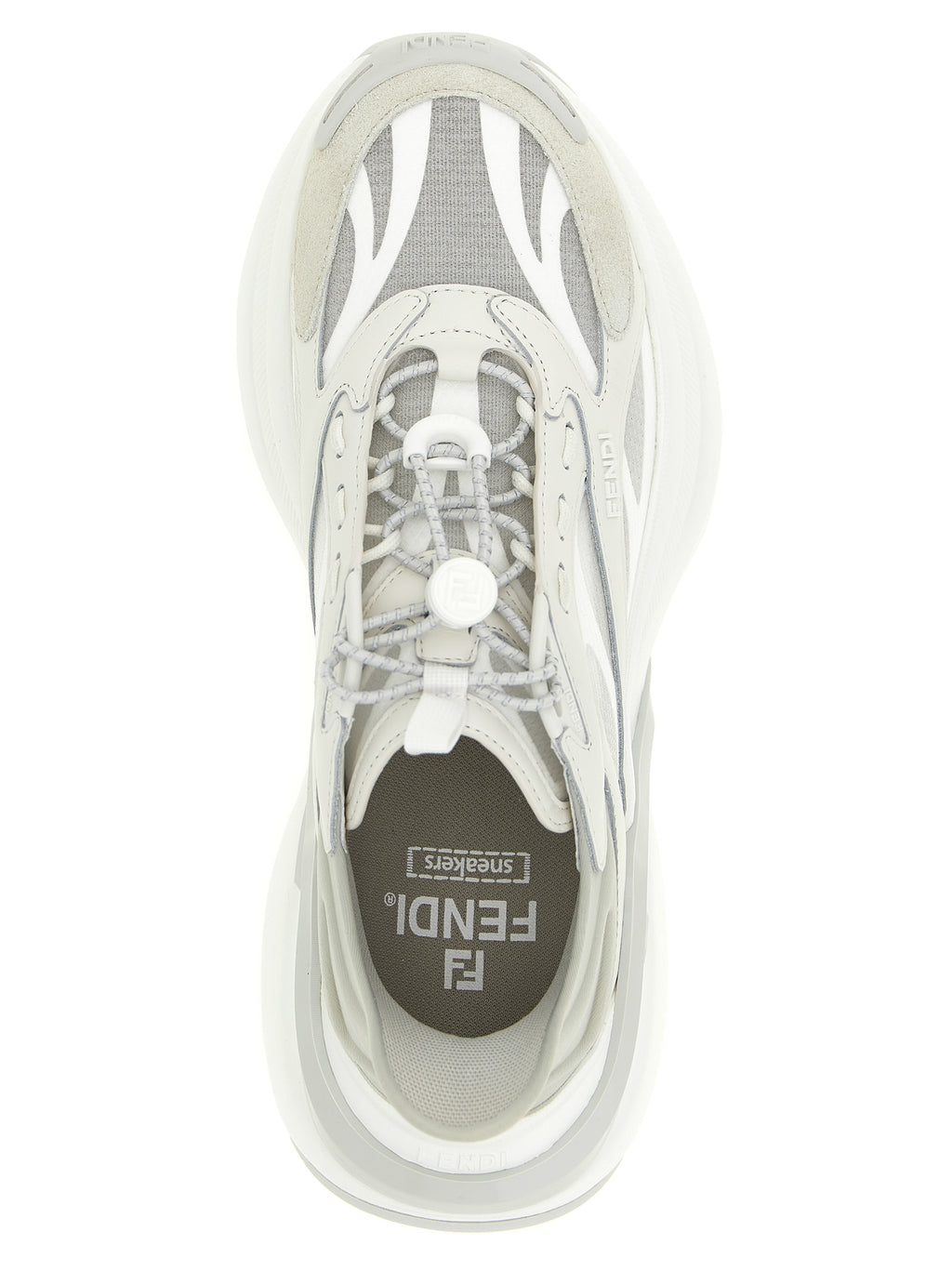 Graue Kalbsleder-Sneaker im Athletic-Stil
