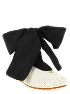 Zweifarbige Ballerinas aus Lammleder