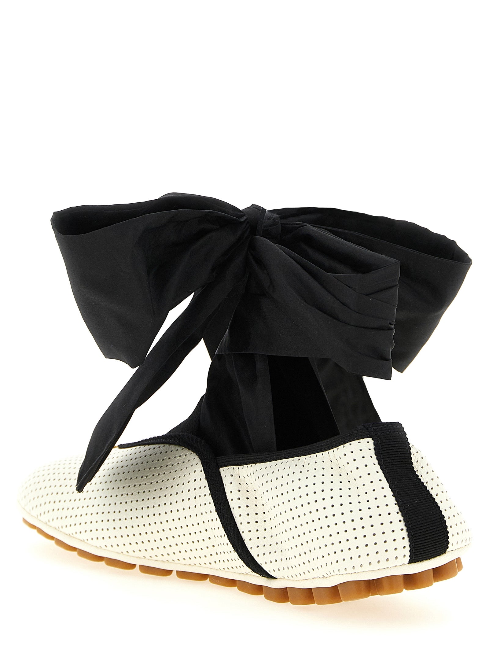 Zweifarbige Ballerinas aus Lammleder