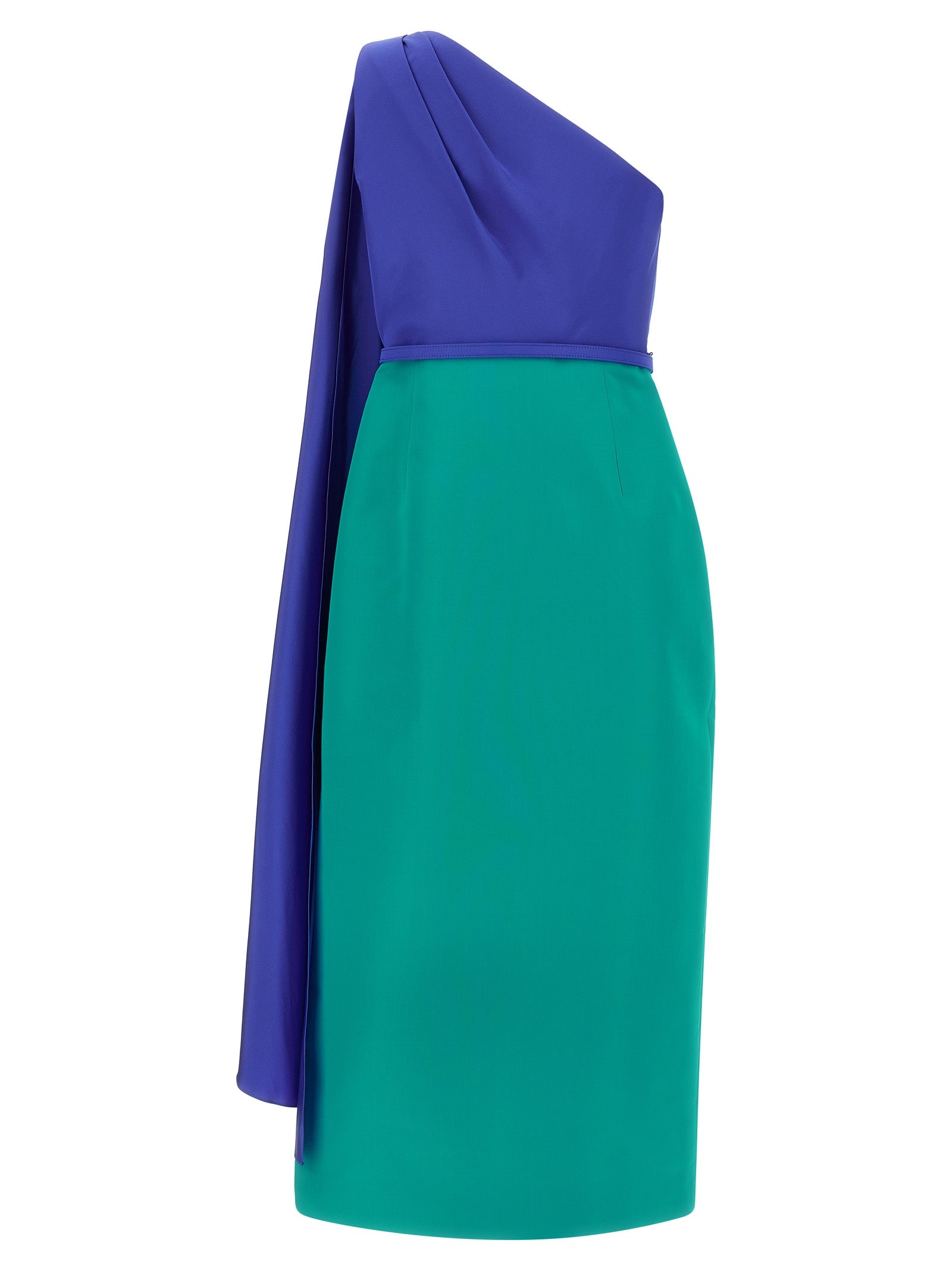 Mehrfarbiges Seiden-Midikleid