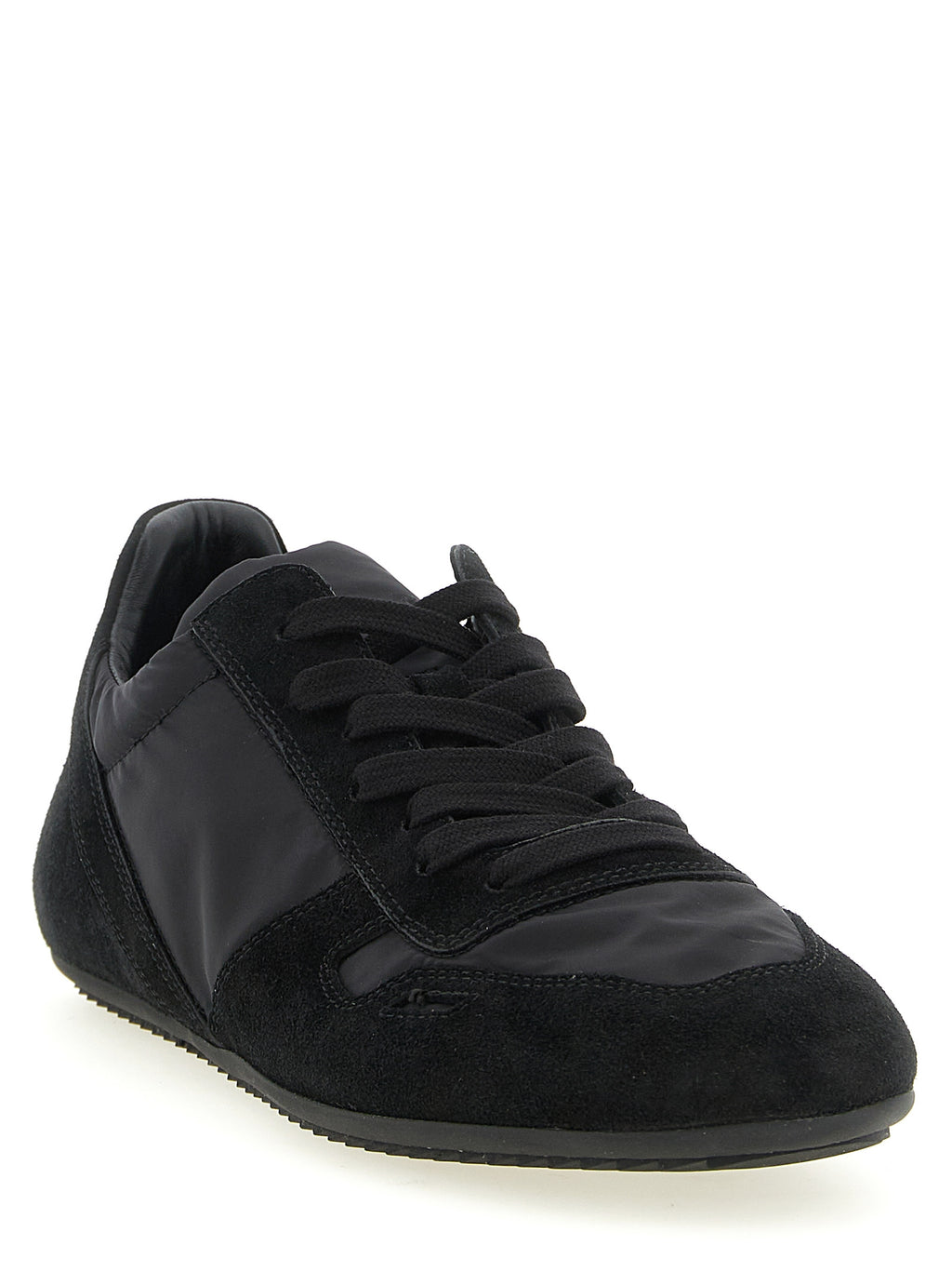 Schwarze Kalbsleder-Sneaker