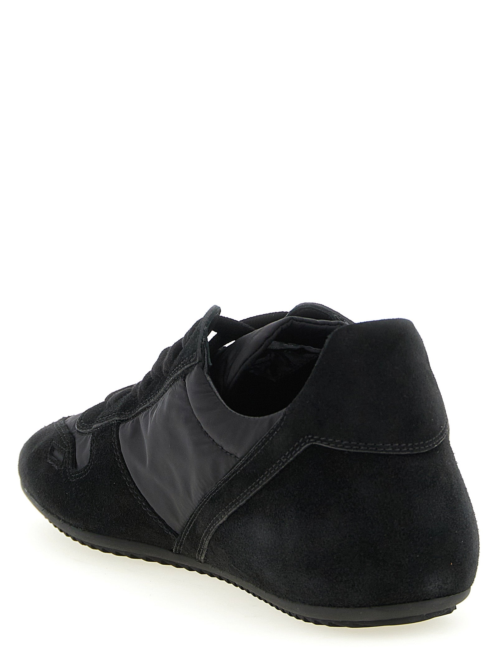 Schwarze Kalbsleder-Sneaker