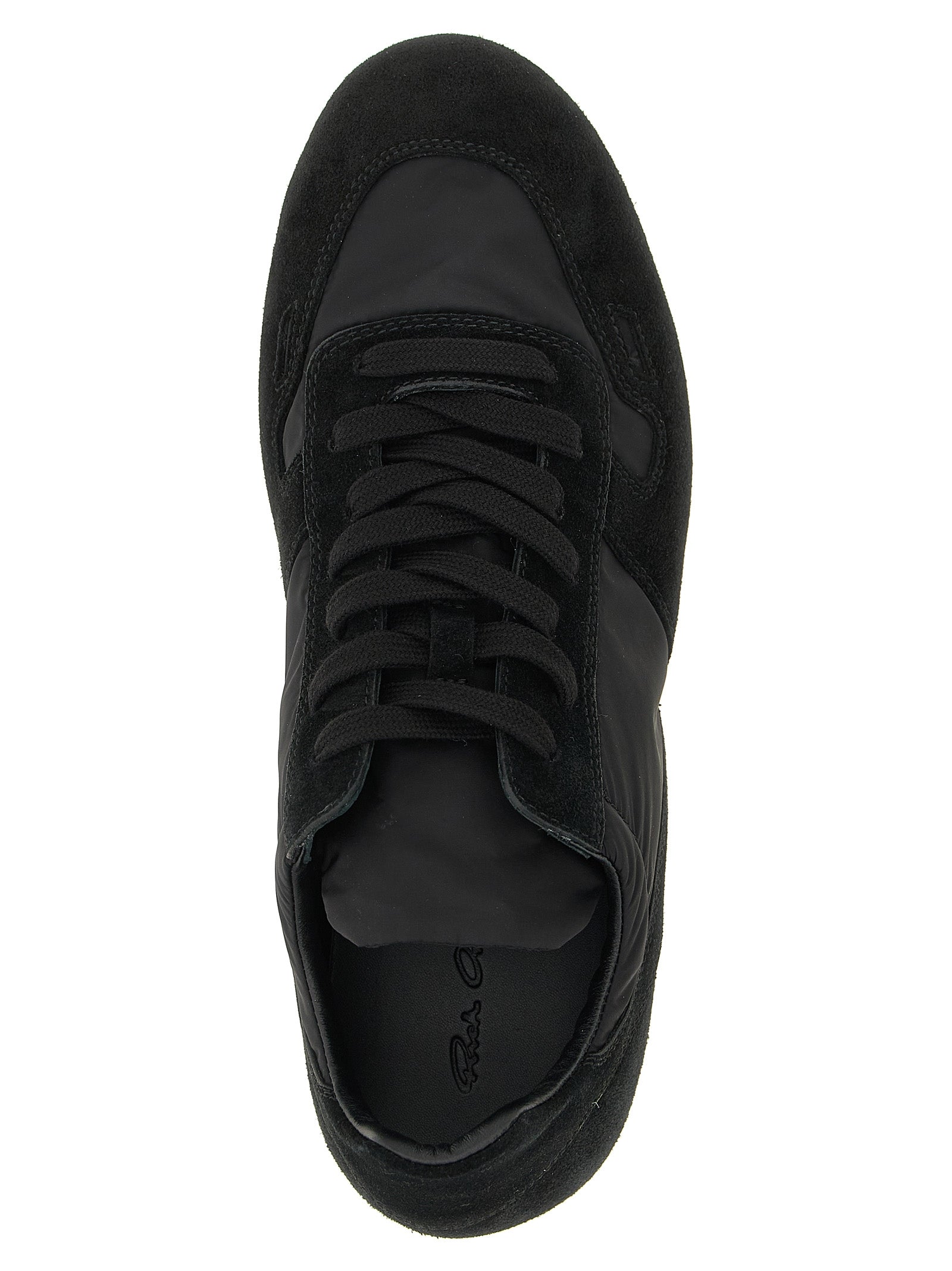 Schwarze Kalbsleder-Sneaker