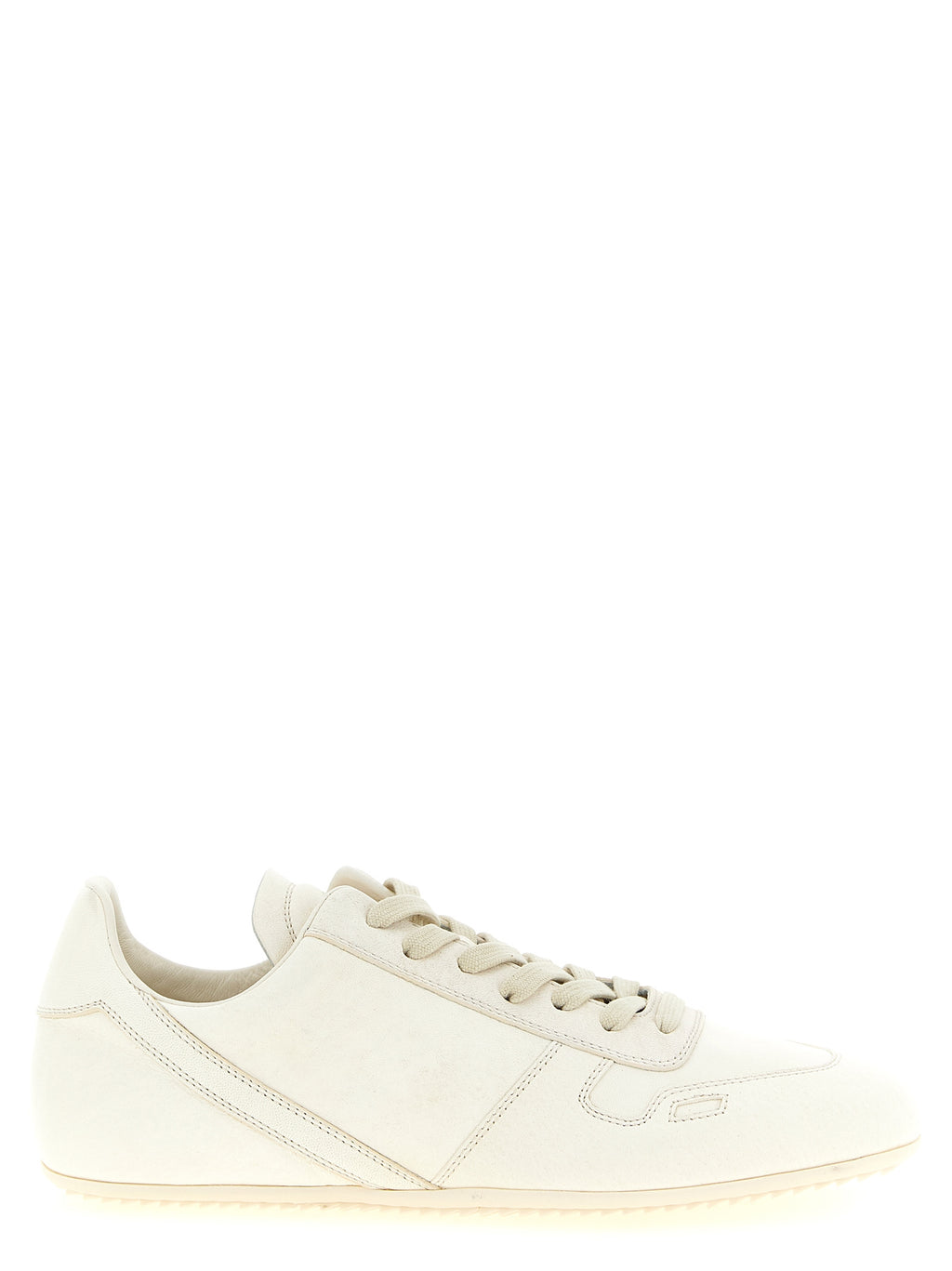 Weiße Low-Top-Sneaker aus Lammleder