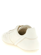 Weiße Low-Top-Sneaker aus Lammleder