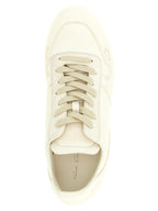 Weiße Low-Top-Sneaker aus Lammleder