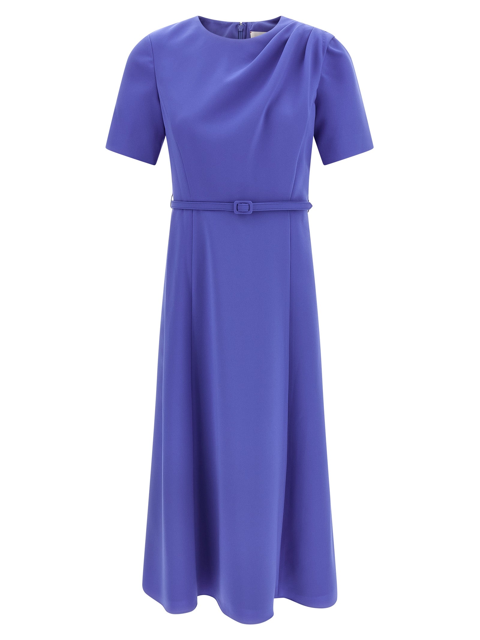 Blaues Midi-Kleid aus Polyester