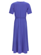 Blaues Midi-Kleid aus Polyester