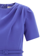Blaues Midi-Kleid aus Polyester