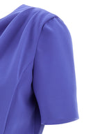 Blaues Midi-Kleid aus Polyester