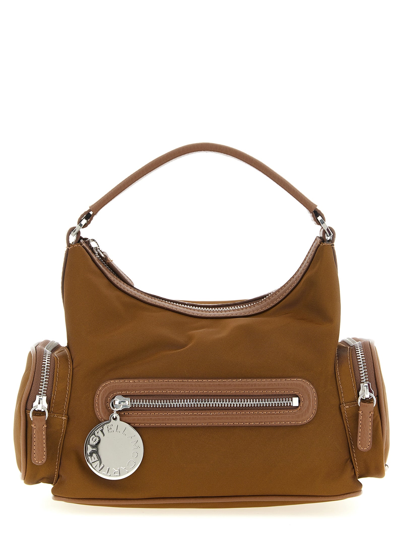 Braune Crossbody-Tasche aus Polyamid