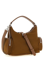 Braune Crossbody-Tasche aus Polyamid