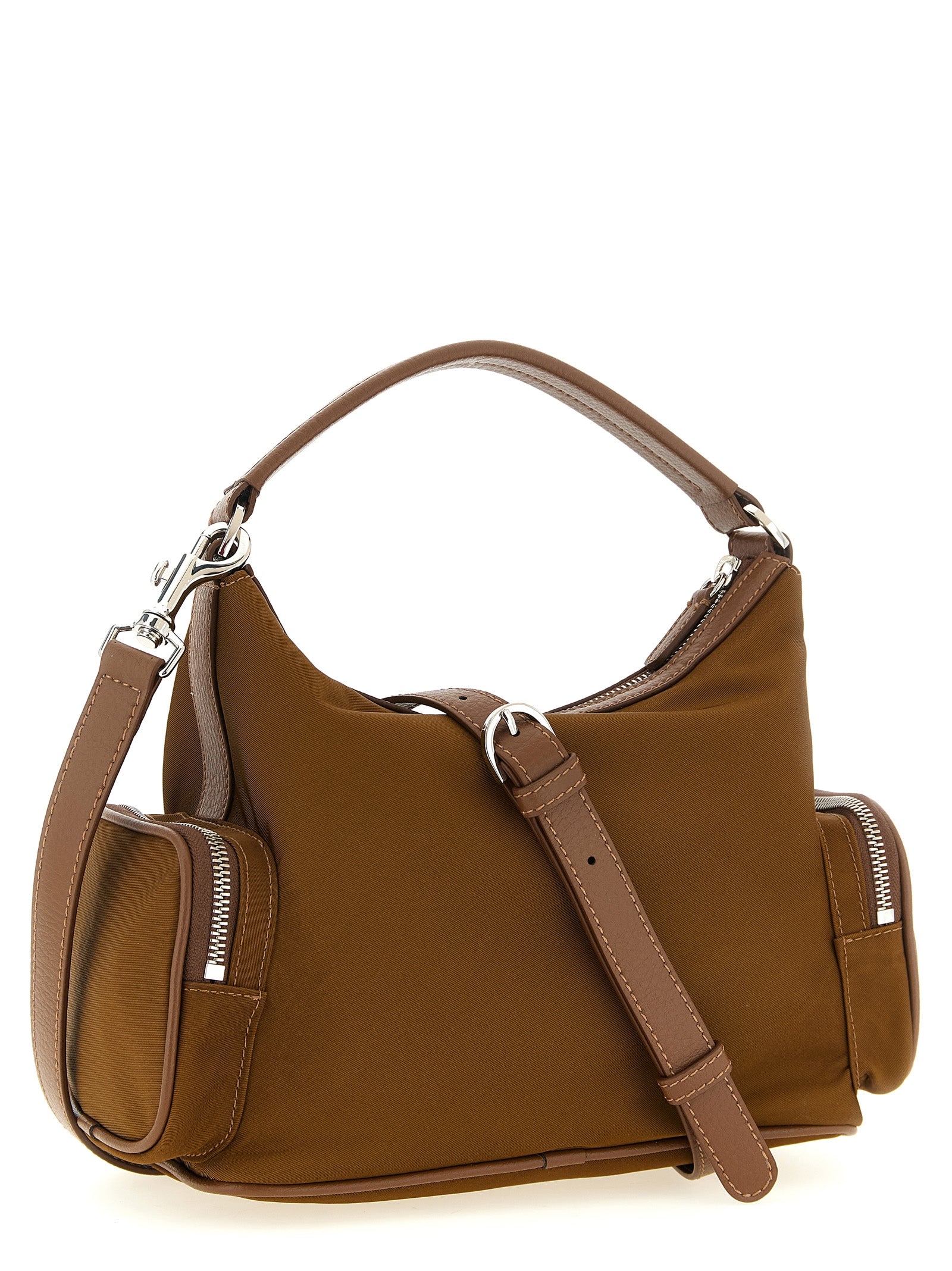 Braune Crossbody-Tasche aus Polyamid