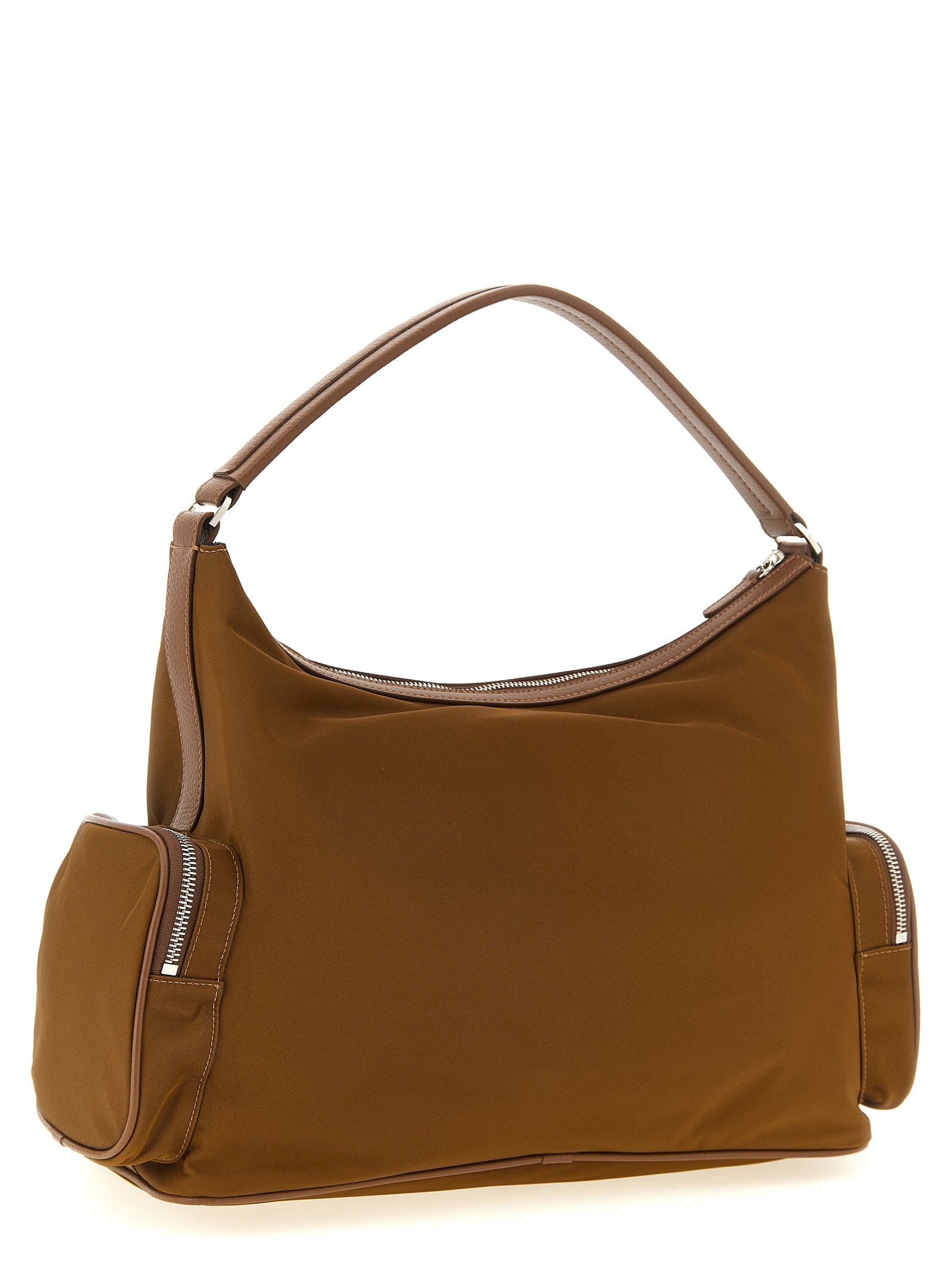 Schultertasche aus braunem Polyamid