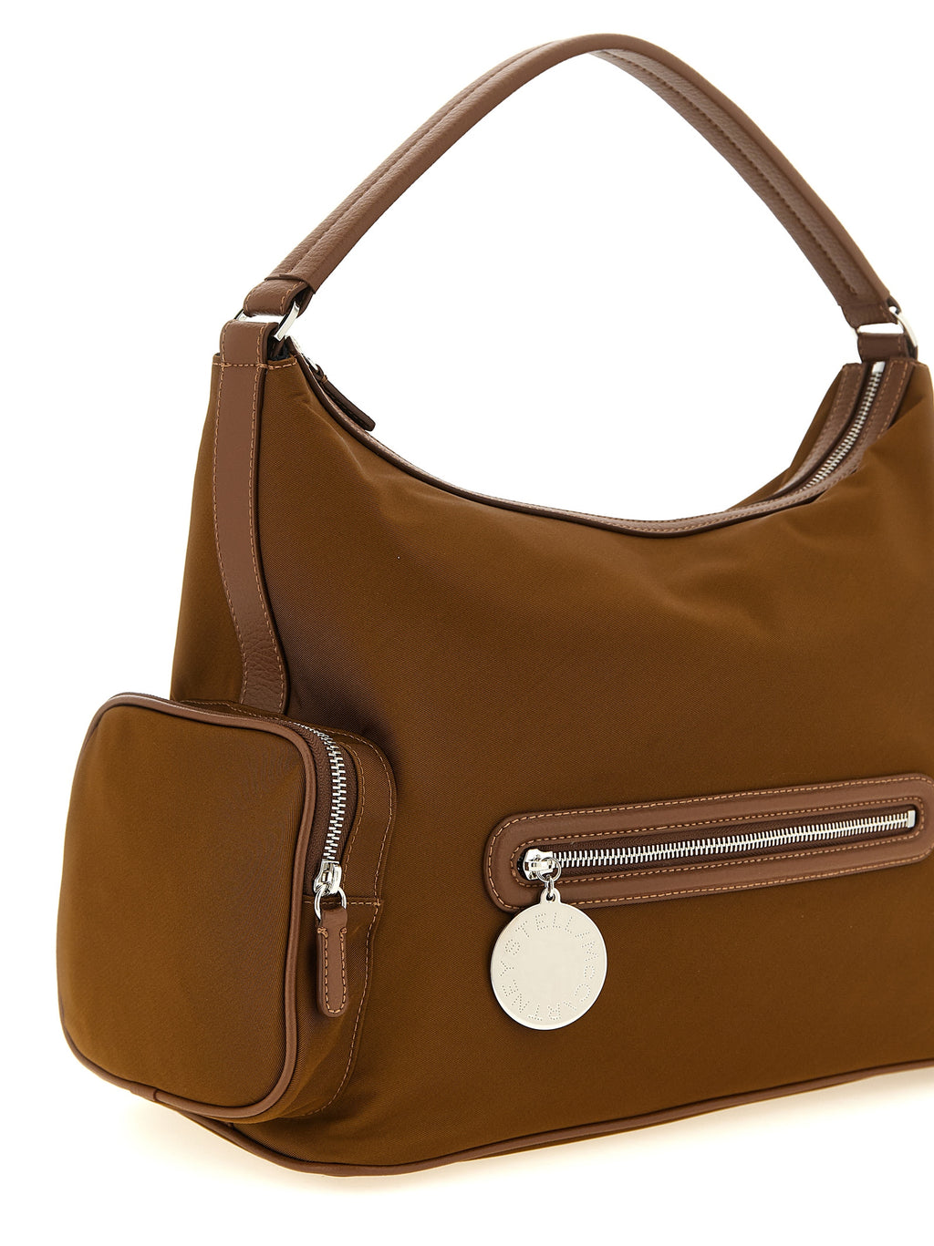 Schultertasche aus braunem Polyamid