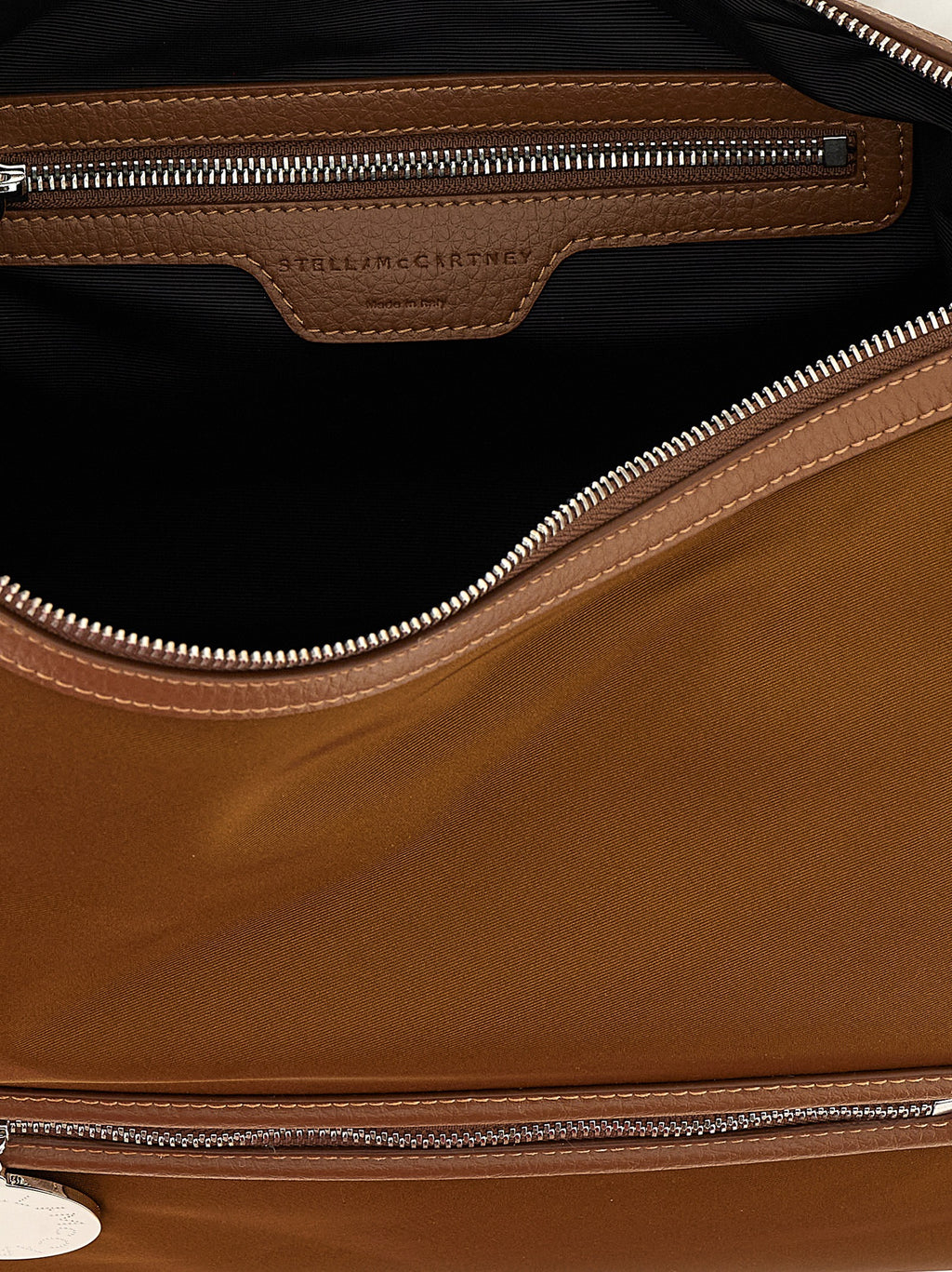 Schultertasche aus braunem Polyamid