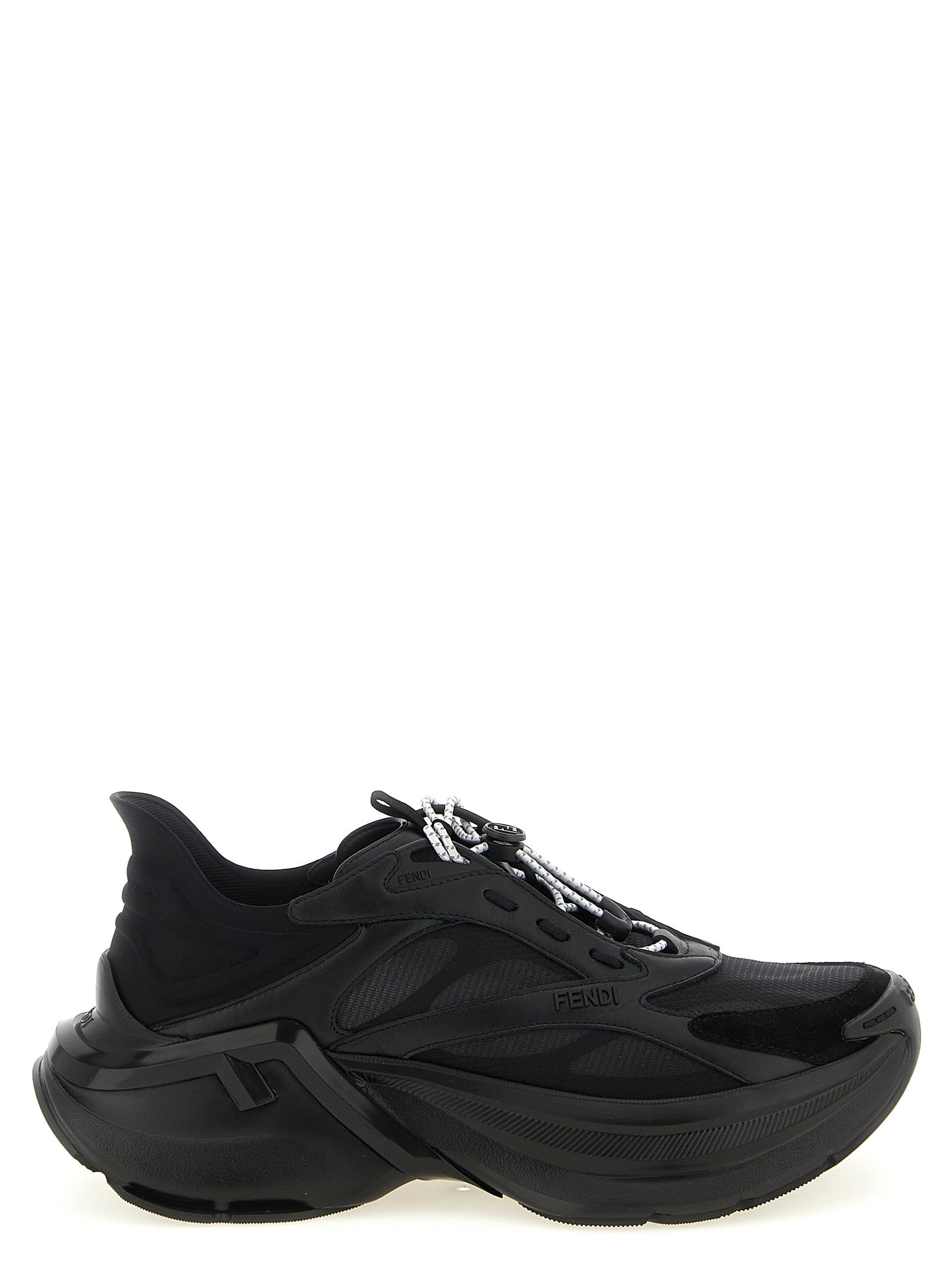 Schwarze Kalbsleder-Sneaker