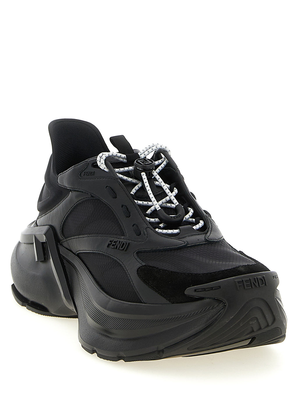 Schwarze Kalbsleder-Sneaker