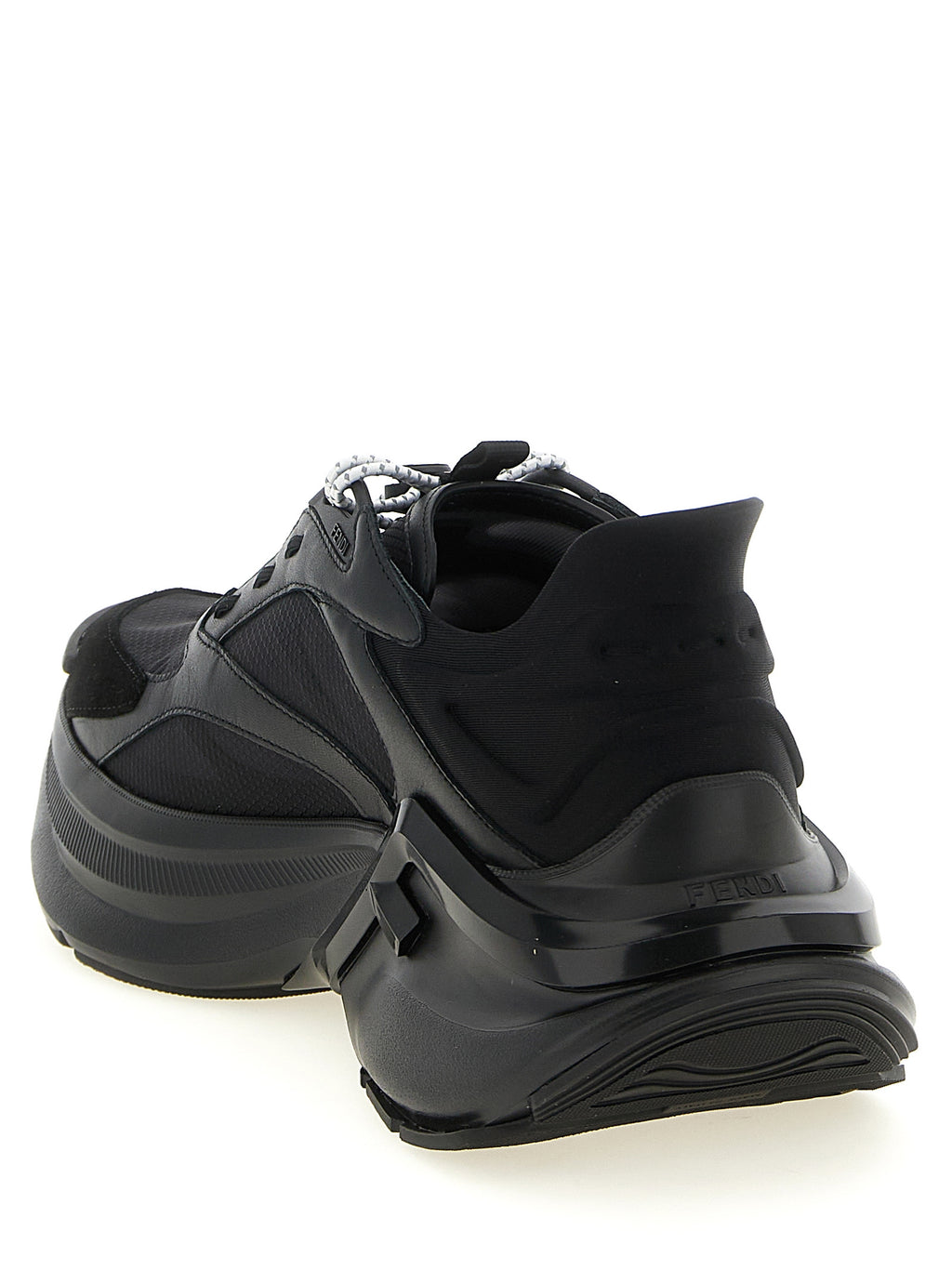 Schwarze Kalbsleder-Sneaker