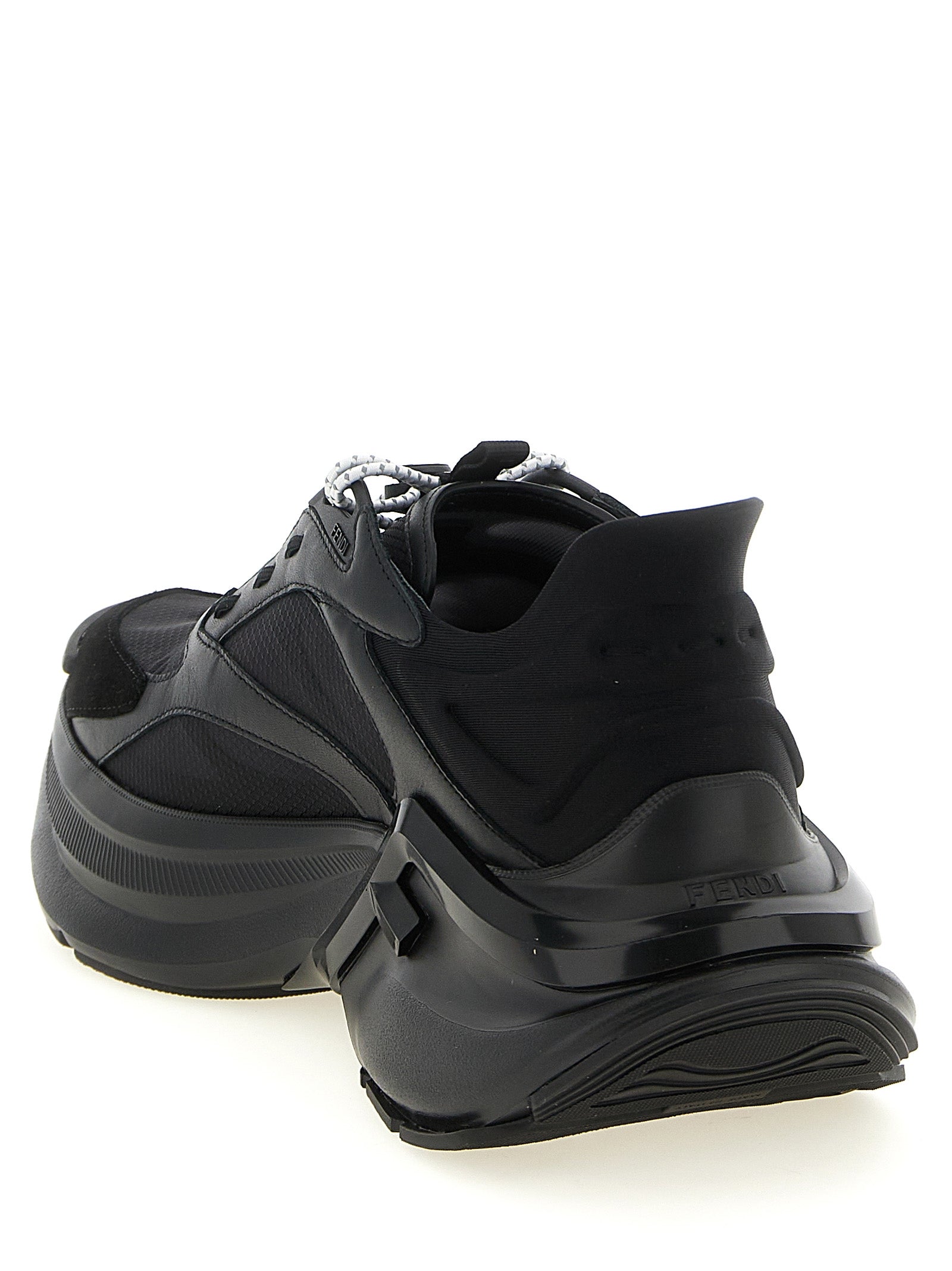 Schwarze Kalbsleder-Sneaker