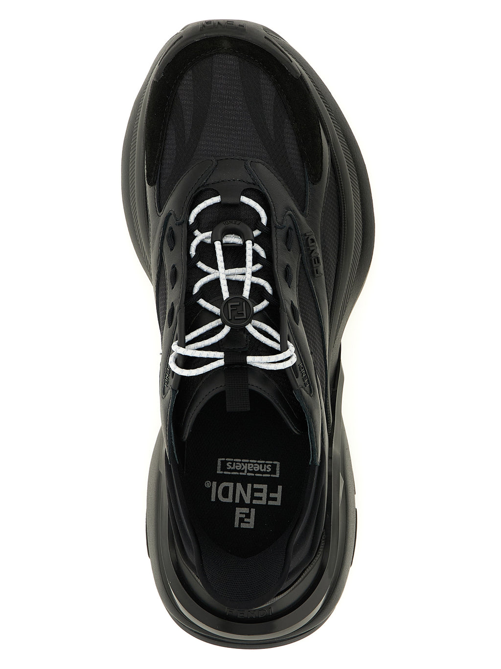 Schwarze Kalbsleder-Sneaker