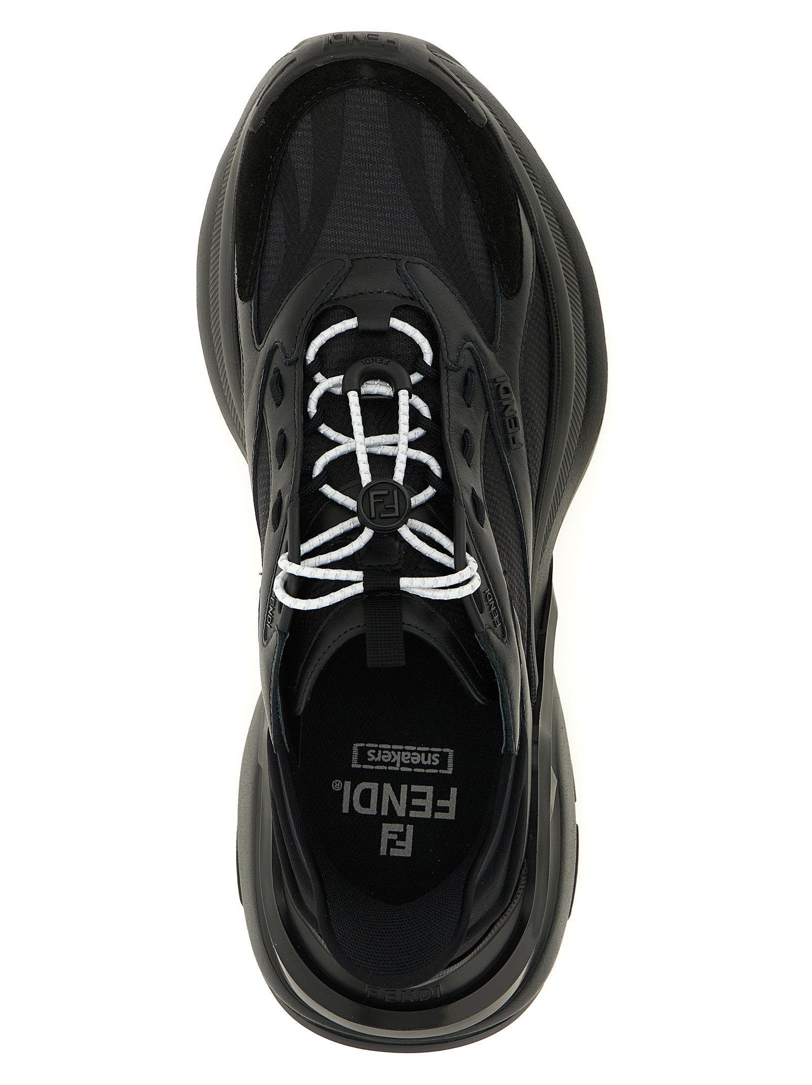 Schwarze Kalbsleder-Sneaker