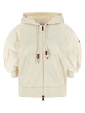 Weiße Baumwoll-Kapuzenpullover