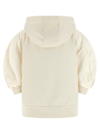 Weiße Baumwoll-Kapuzenpullover