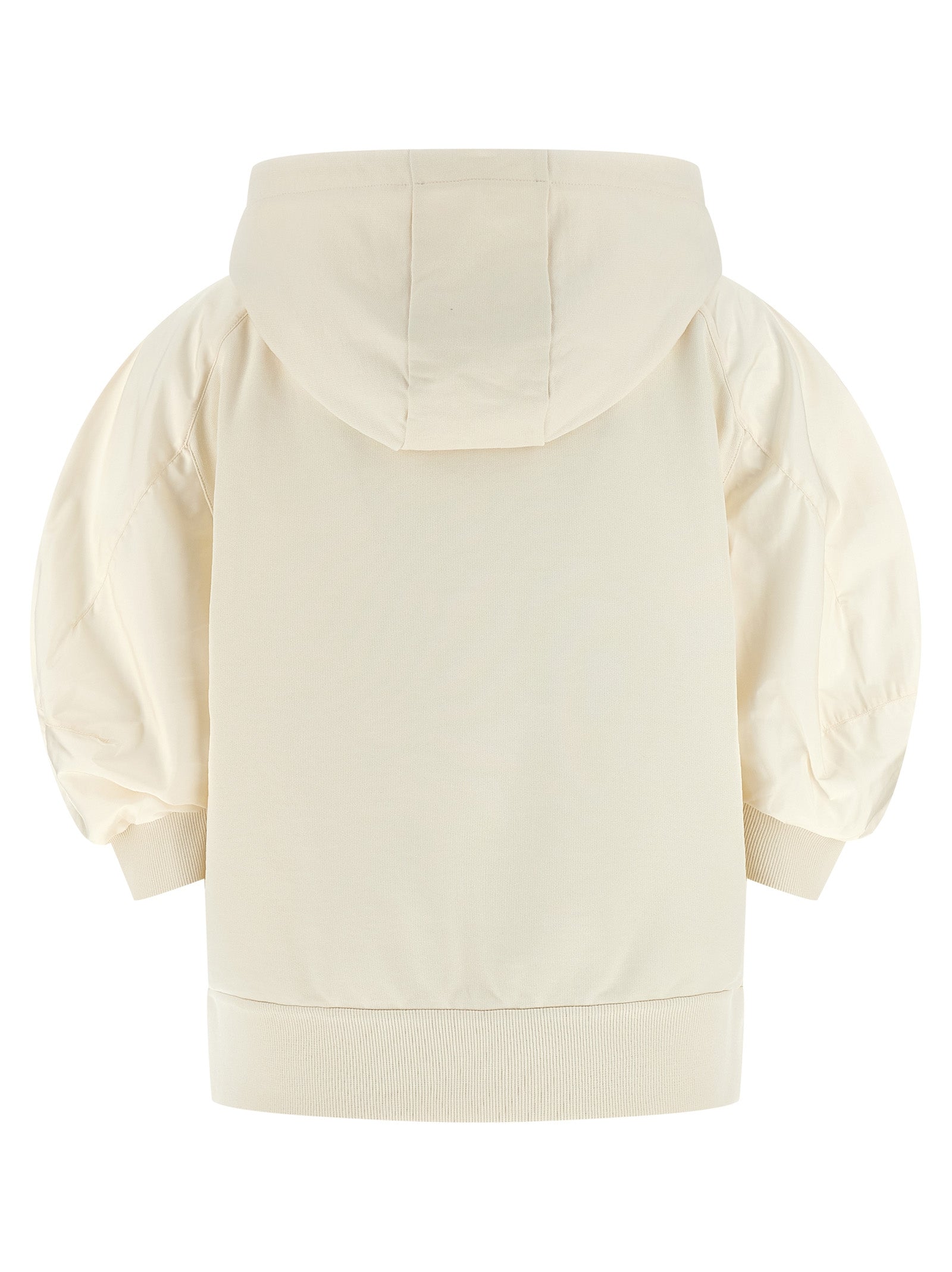 Weiße Baumwoll-Kapuzenpullover