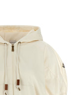 Weiße Baumwoll-Kapuzenpullover