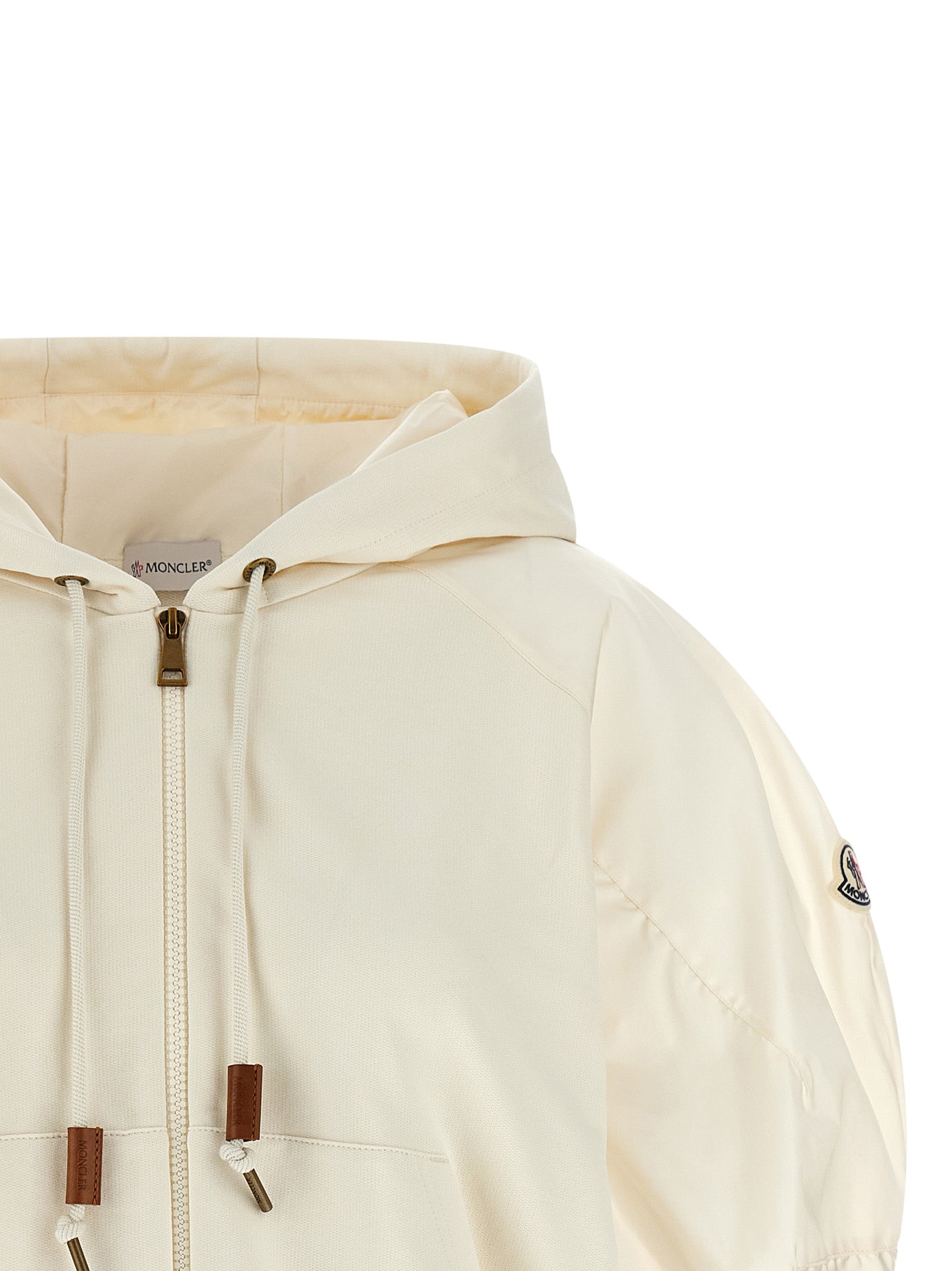 Weiße Baumwoll-Kapuzenpullover