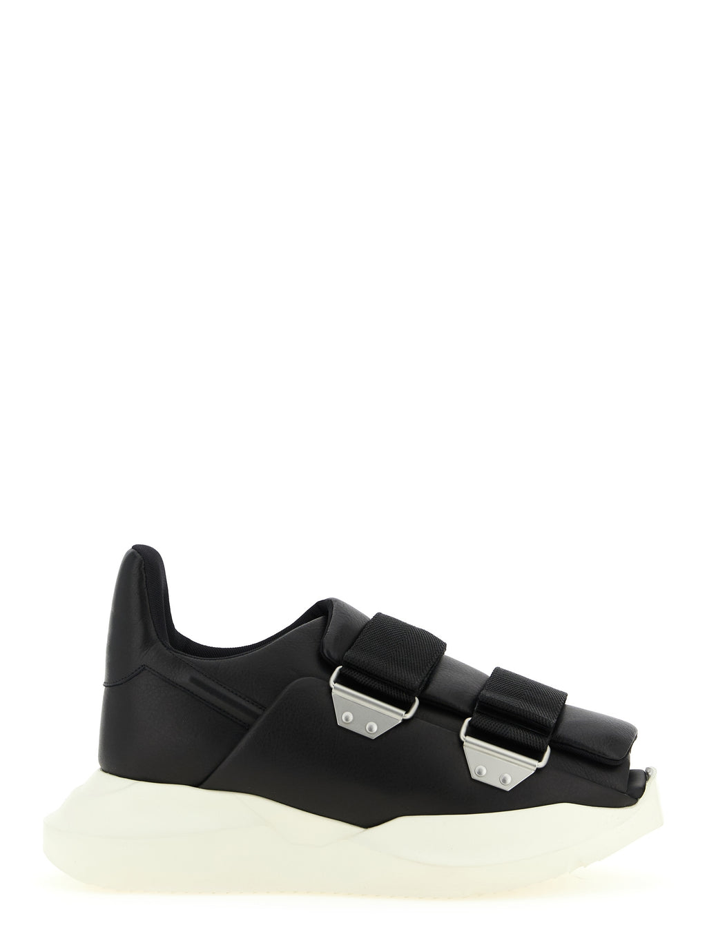 Schwarze Kalbsleder-Sneaker