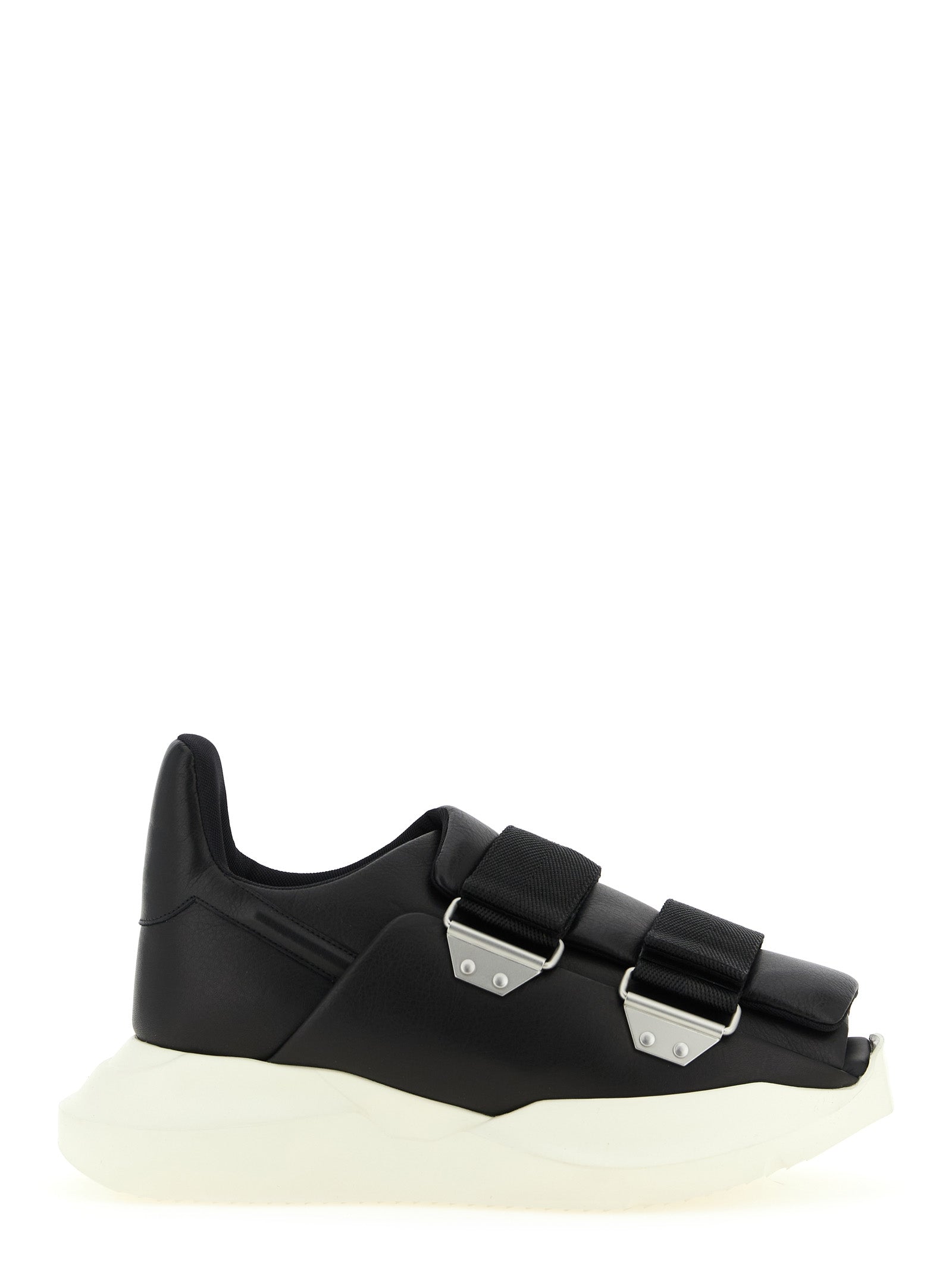 Schwarze Kalbsleder-Sneaker