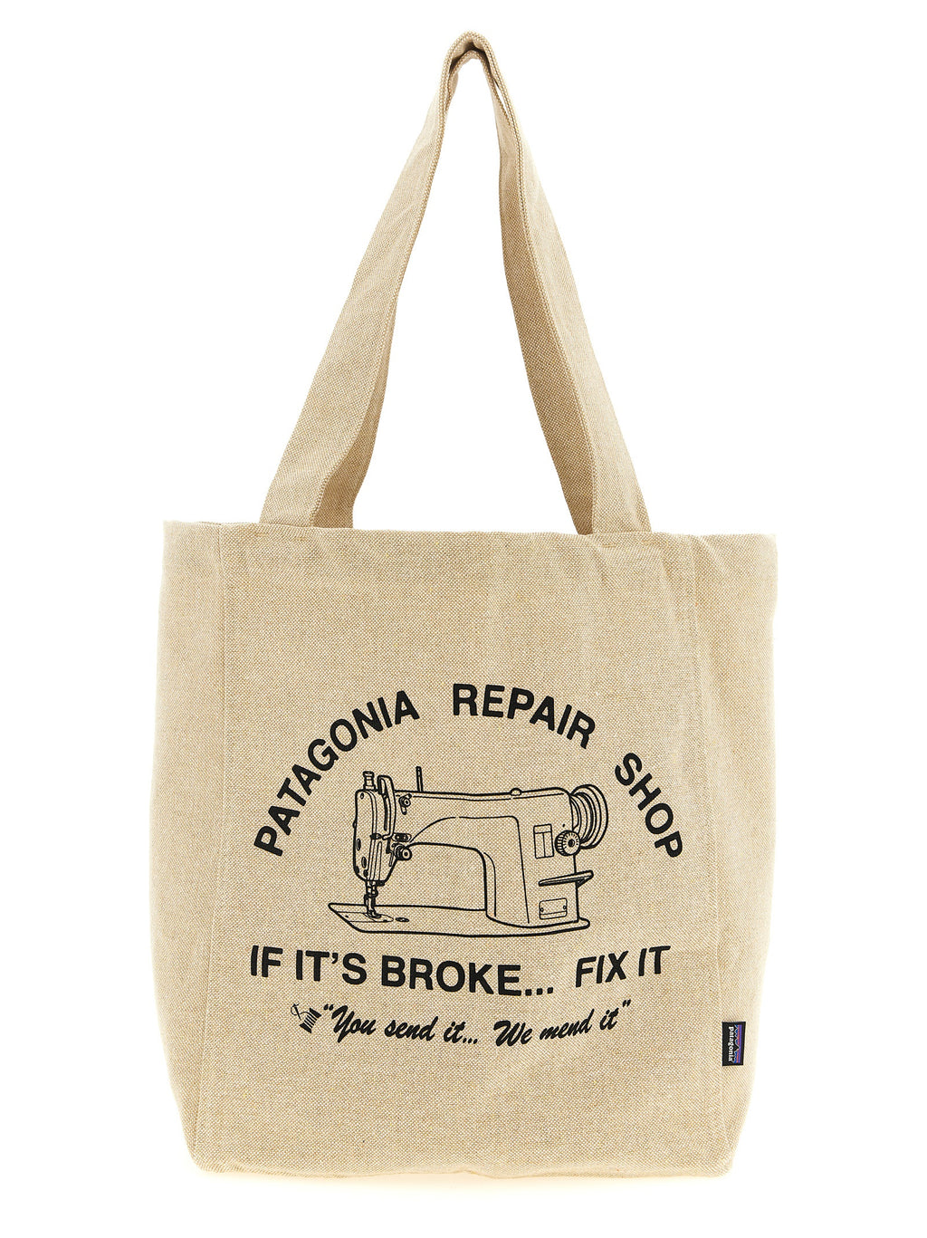 Beiger Shopper aus Baumwolle 332383BM