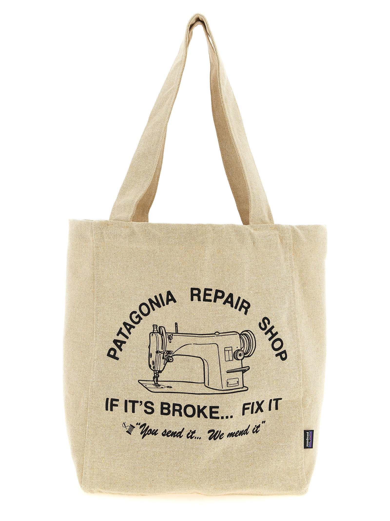 Beiger Shopper aus Baumwolle 332383BM
