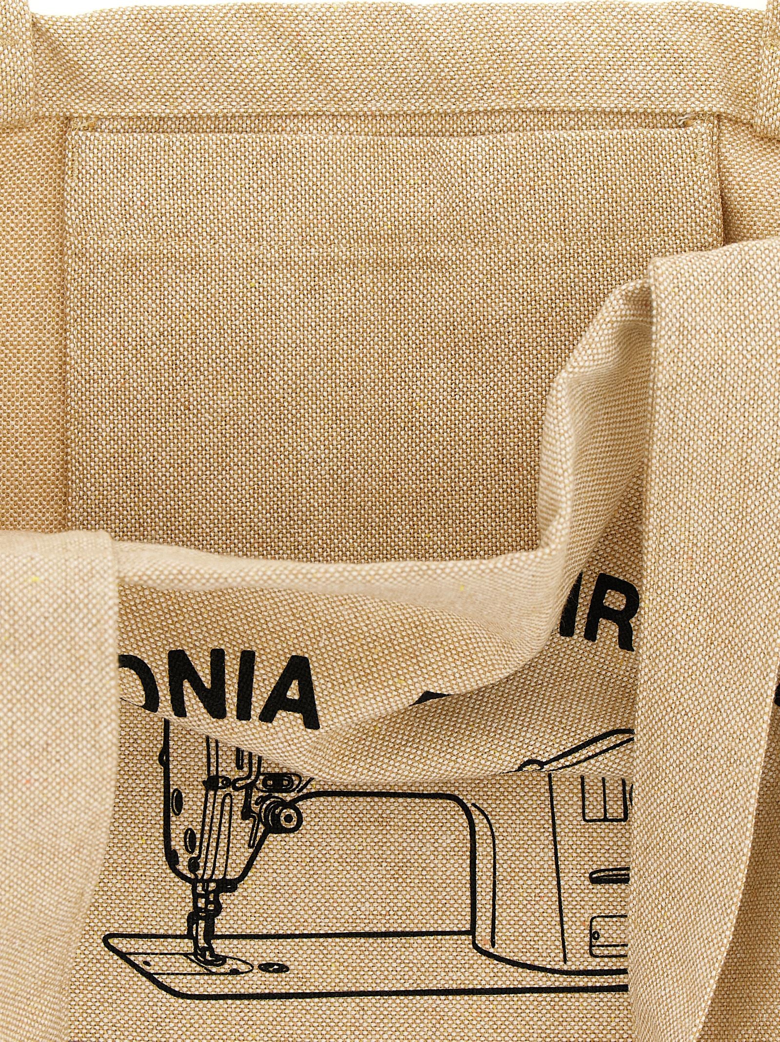 Beiger Shopper aus Baumwolle 332383BM
