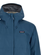 Blaue Jacke aus Nylon