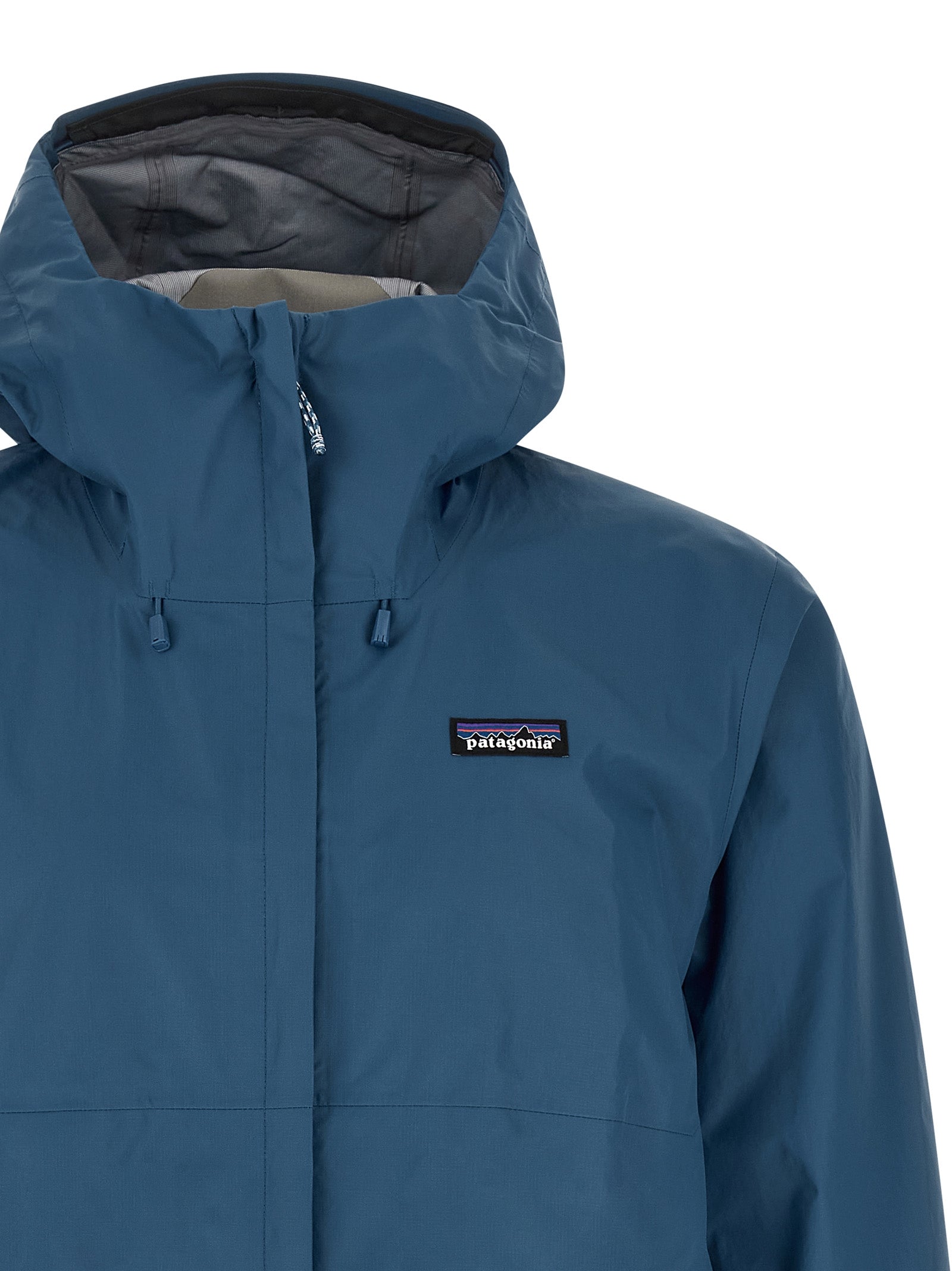 Blaue Jacke aus Nylon