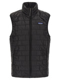 Schwarze ärmellose Jacke aus Polyester
