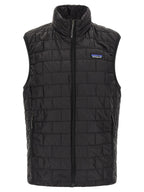 Schwarze ärmellose Jacke aus Polyester