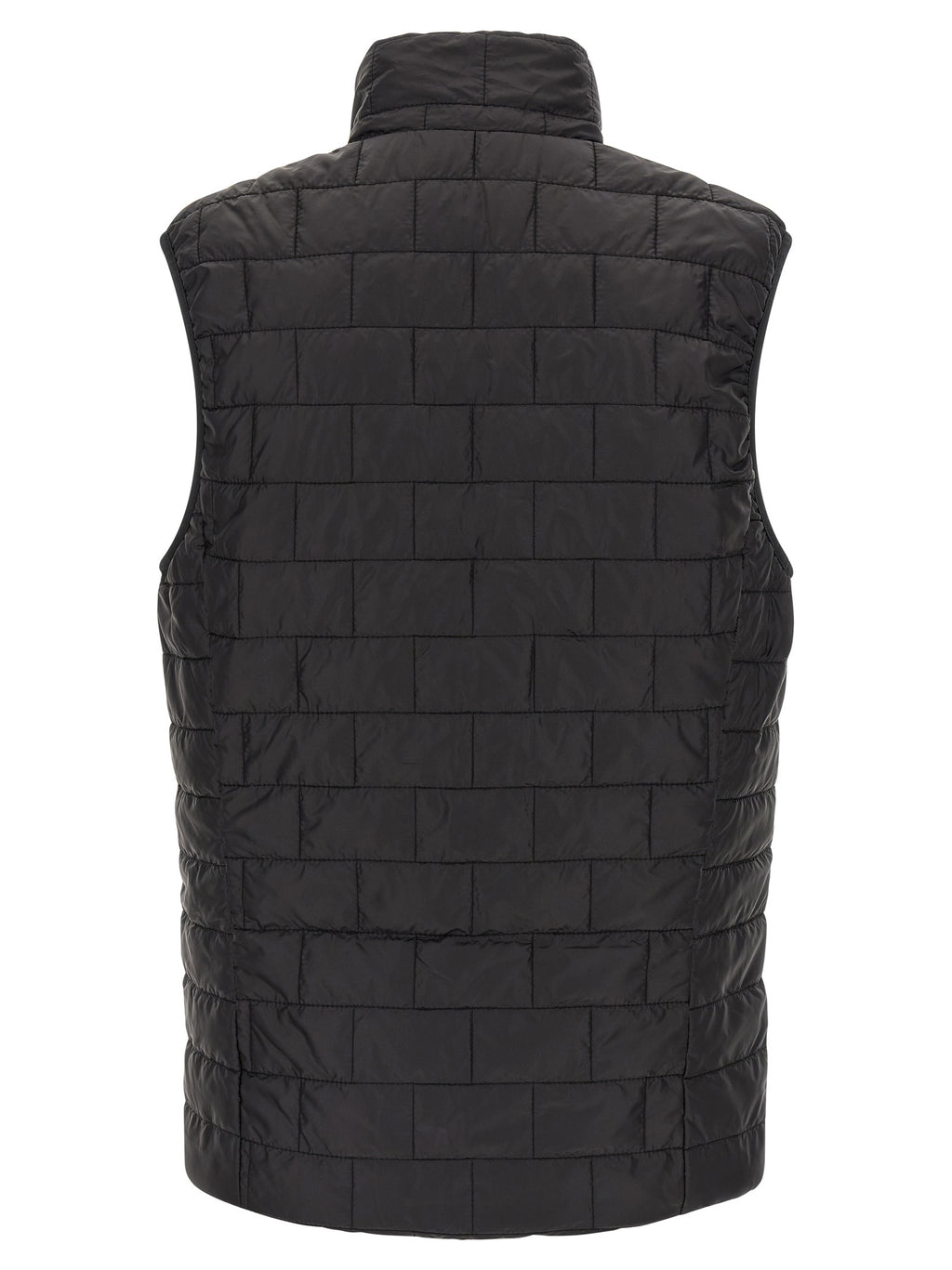 Schwarze ärmellose Jacke aus Polyester