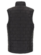 Schwarze ärmellose Jacke aus Polyester