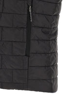 Schwarze ärmellose Jacke aus Polyester