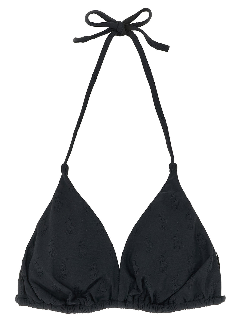 Schwarzer Bikini aus recyceltem Polyester