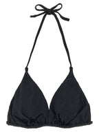 Schwarzer Bikini aus recyceltem Polyester