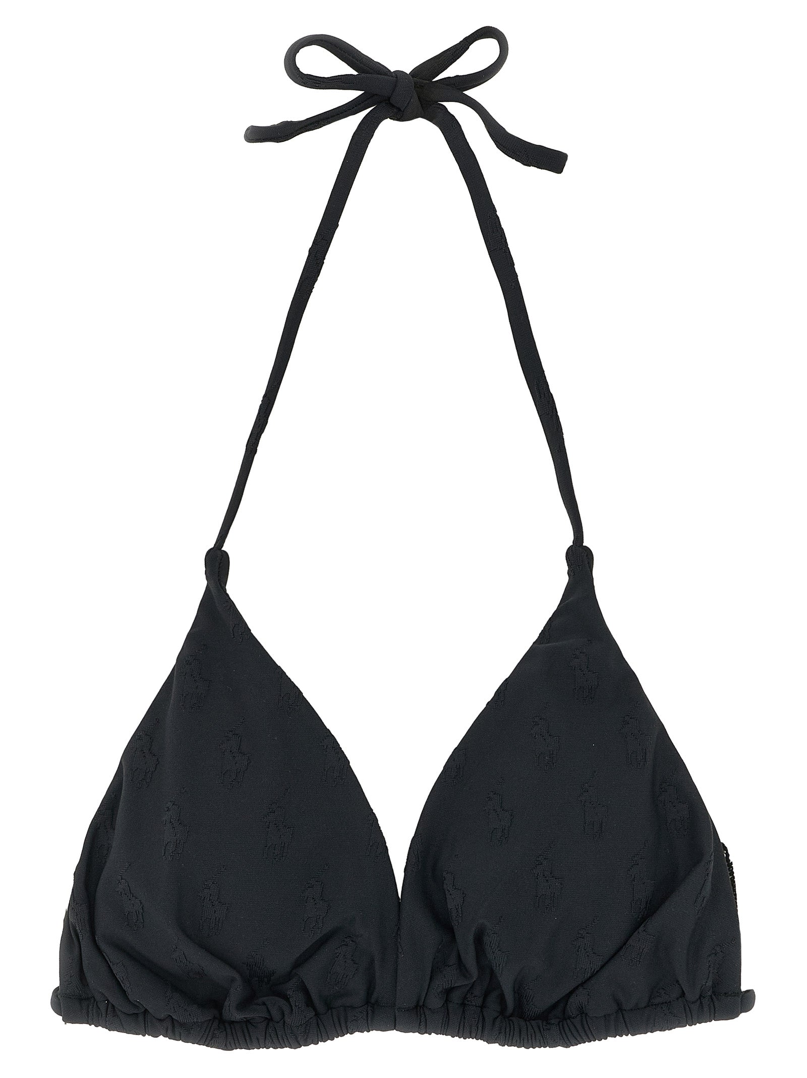 Schwarzer Bikini aus recyceltem Polyester